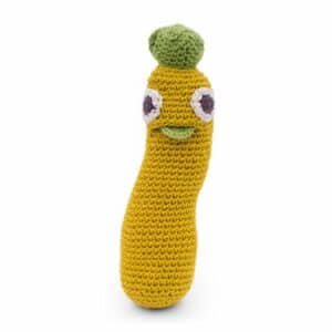 Hochet Juliette la Courgette coton bio 20 cm