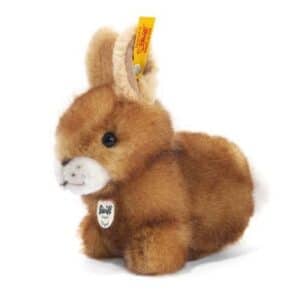 Lapin Hoppel, brun chiné assis 14 cm