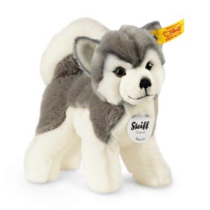 Chien Husky Bernie debout gris/blanc 17 cm