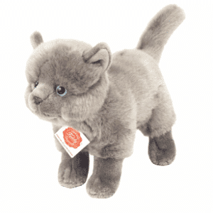 Chat Chartreux gris debout 20cm