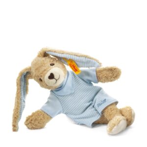 Lapin Hoppel, bleu en coton biologique 20 cm