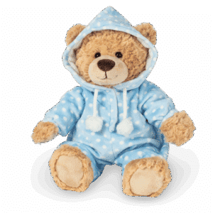 Ours Teddy avec pyjama bleu 30cm