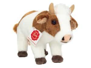 Vache brun/blanc debout 23cm