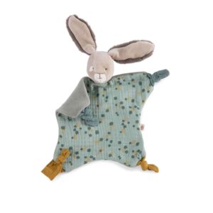 Doudou lapin sauge Trois petits lapins H30cm