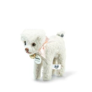 Chien Spotty réplique 1928 mohair blanc 10cm