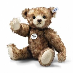 Ours Teddy classique mohair brun chiné 33cm