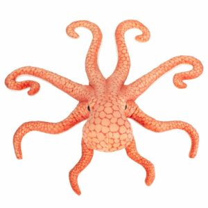 Poulpe orange Yaqu Pacha H36xl36 cm