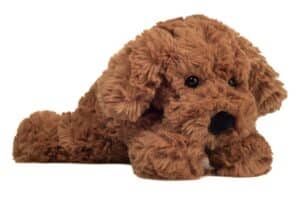 Chien souple brun foncé 20cm