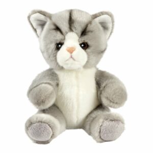 Chat gris/blanc Têtabizous H17cm
