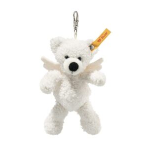 Porte-clés Ours Teddy Lotte Ange blanc 12cm
