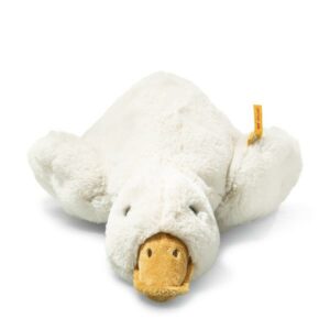 Oie Gilda blanc allongé 47cm