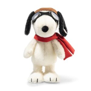 Snoopy Flying Ace mohair blanc 28cm