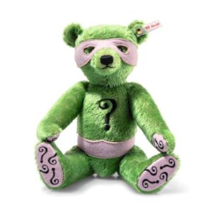 Ours Teddy Batman The Riddler mohair vert 30cm