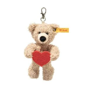 Porte-clés Ours Teddy Fynn beige amour 12cm