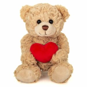 Ours Teddy beige avec coeur 20cm