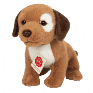 Chien chiot Milow brun clair assis 25cm