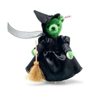 Teddy Sorcière verte Elphaba laine 18cm