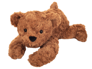 Ours brun allongé Herzekind 40cm