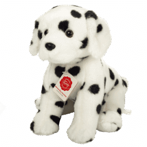 Chien Dalmatien blanc/noir assis 27cm