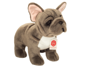 Chien Bouledogue Français gris debout 30cm