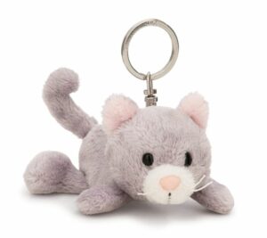 Porte-clés Chat gris couché 10cm