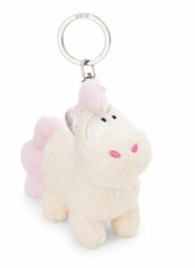 Porte-clés Licorne rose crémeux 10cm
