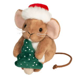 Souris de Noël avec sapin 11cm