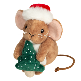 Souris de Noël avec sapin 11cm