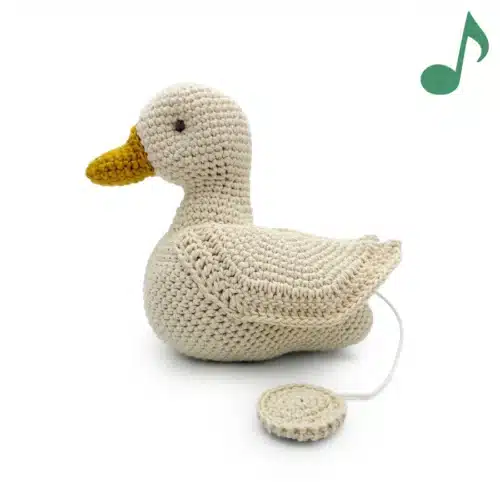 Boite à musique Canard bio 16x16x11cm