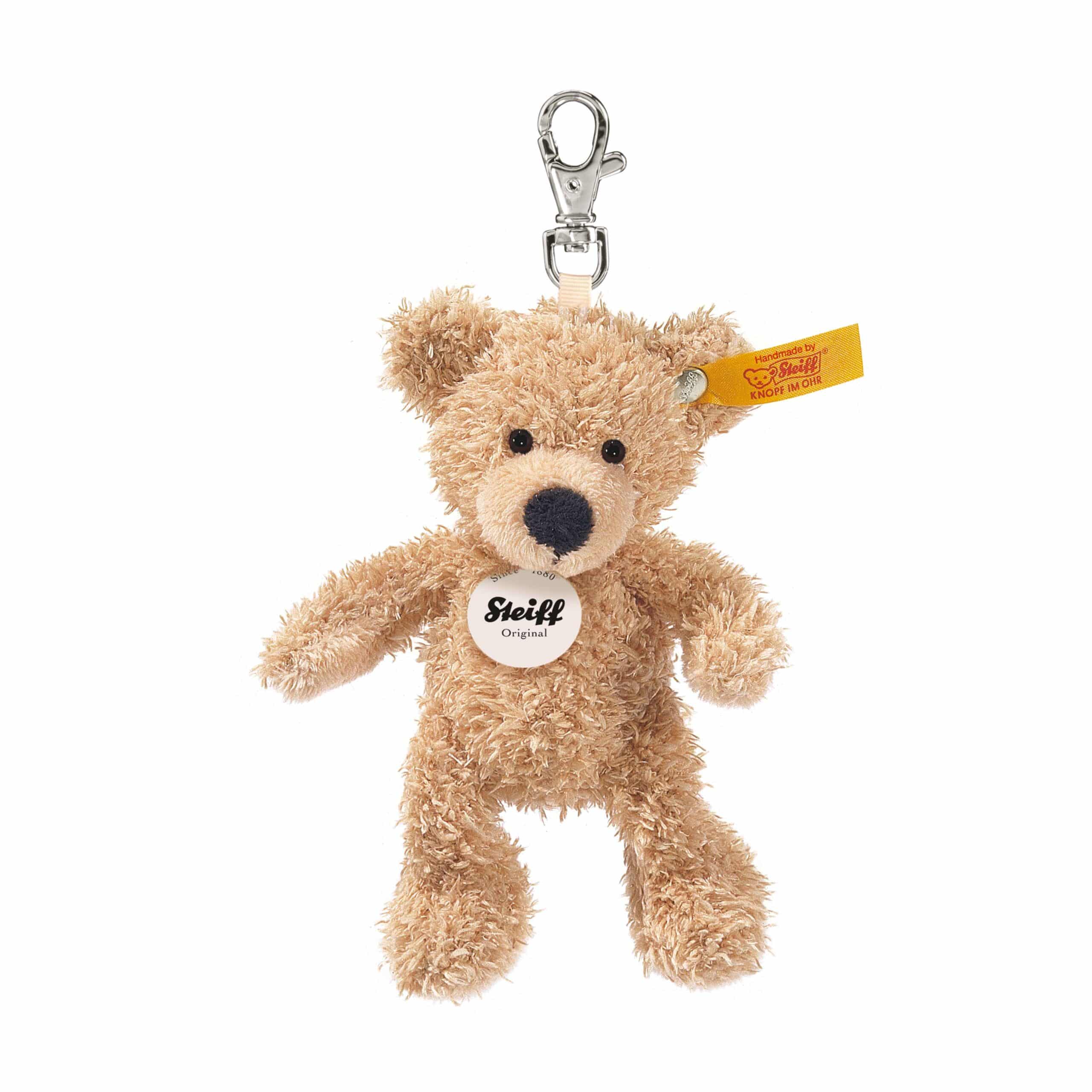 Porte-clés ours Teddy Fynn, beige 12 cm