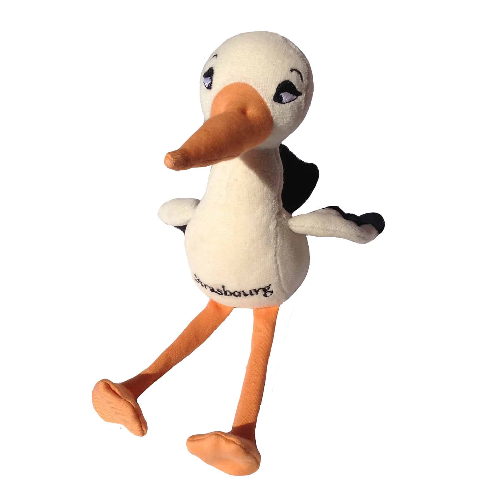 Doudou cigogne en coton biologique 29 cm *Strasbourg*