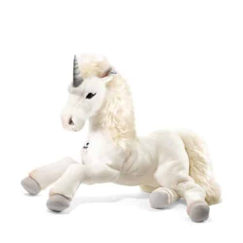 Licorne-pantin Starly blanc couché 70 cm