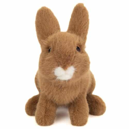 Lapin assis brun 20cm