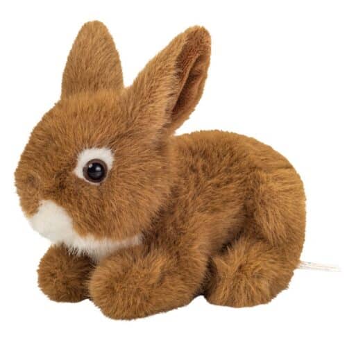 Lapin assis brun 17cm