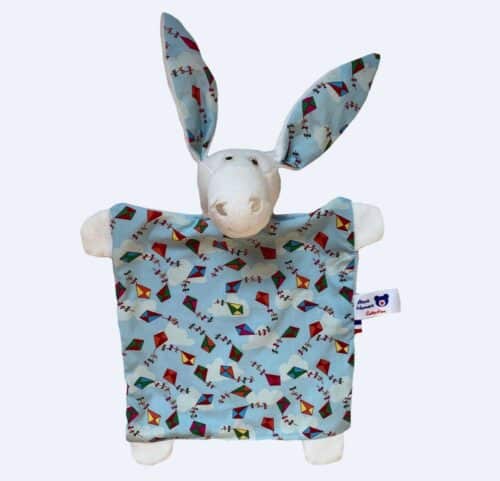 Doudou plat bio Ane Anastase cerf-volants 25cm