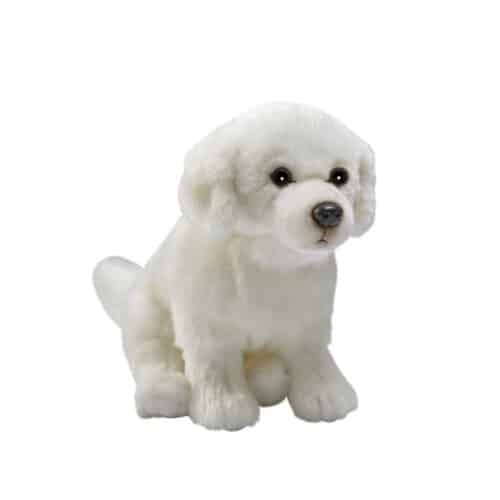 Chien Montagne des Pyrénées blanc assis 30cm