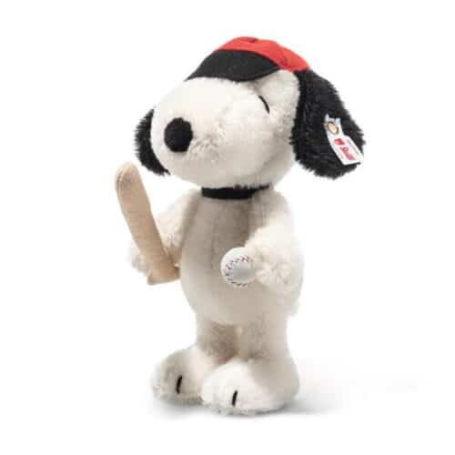 Snoopy Baseball mohair blanc 22cm