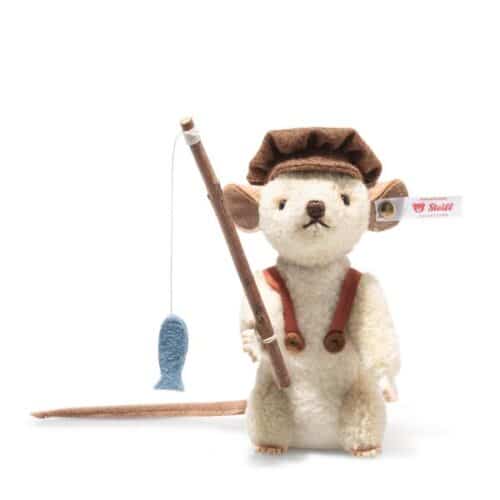 Souris Huckleberry Finn laine beige 12cm