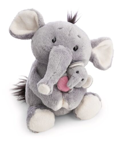 Elephant avec bébé éléphant H20x10x10cm