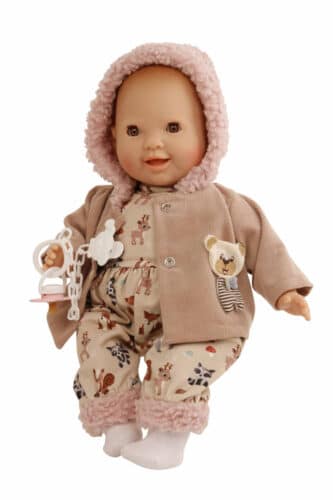 Poupée bébé Lenchen tenue animaux H37cm