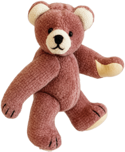 Ourson dusty pink (vieux rose) 6cm