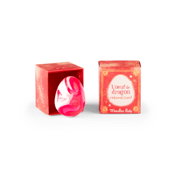 Oeuf de Dragon rose rebondissant 5.8×6.8×5.4cm