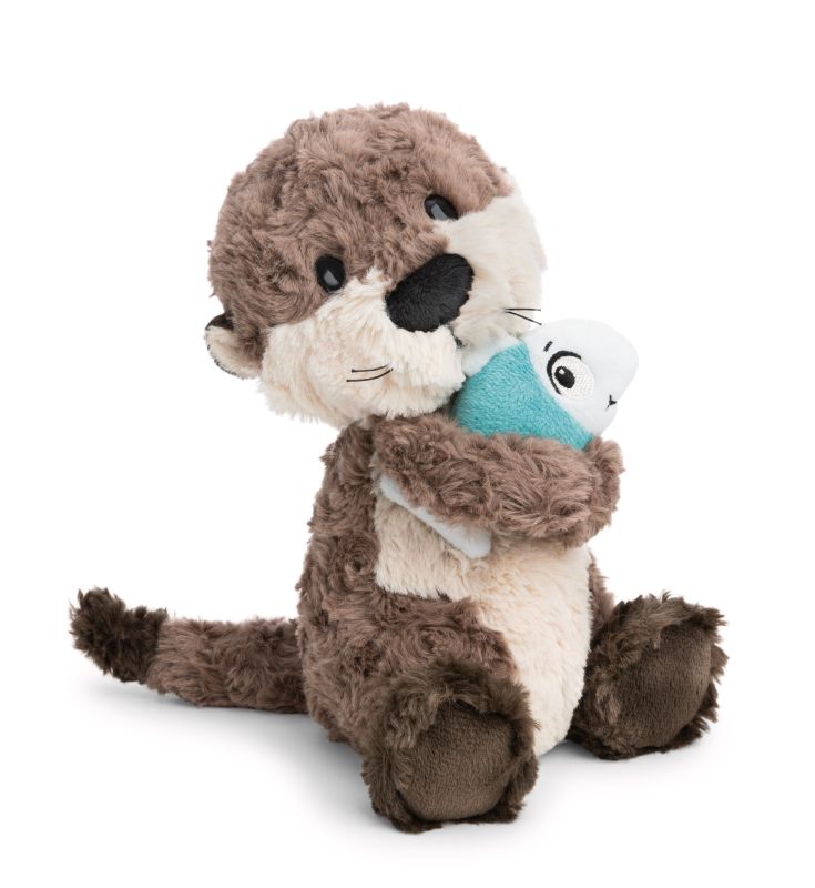 Loutre Oda avec poisson H25x11x10cm