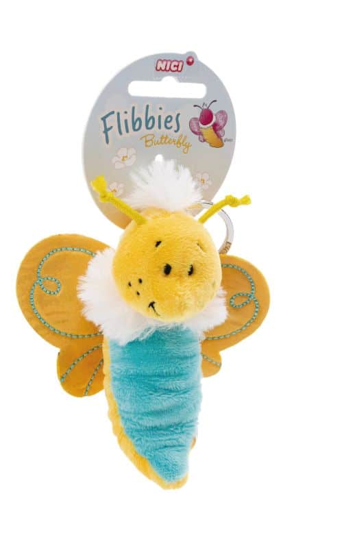 Porte-clés Flibbies Papillon jaune 10x9x5cm – Image 4