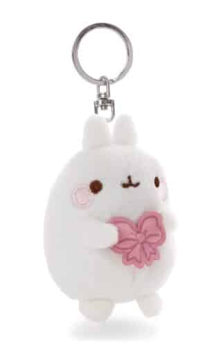 Porte-clés Molang avec noeud 8x5x5cm