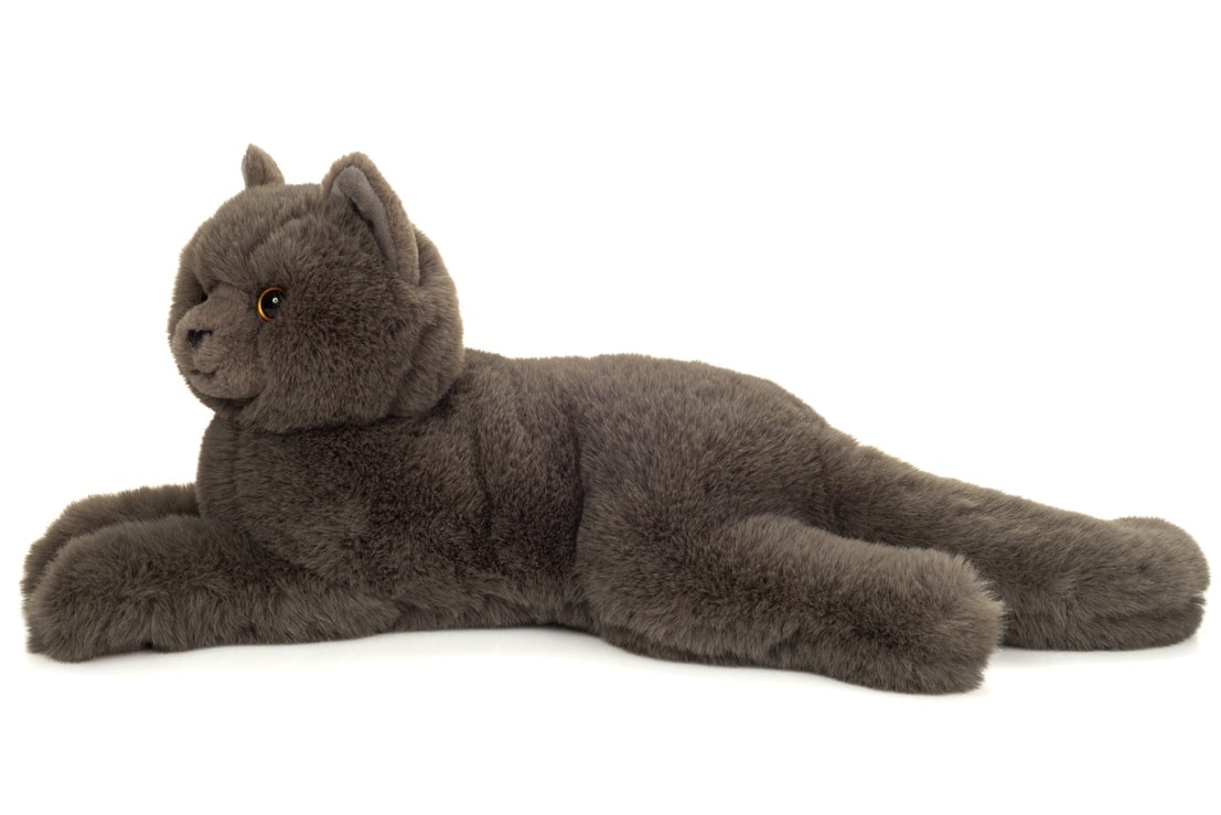 Chat Chartreux gris allongé 36cm – Image 3