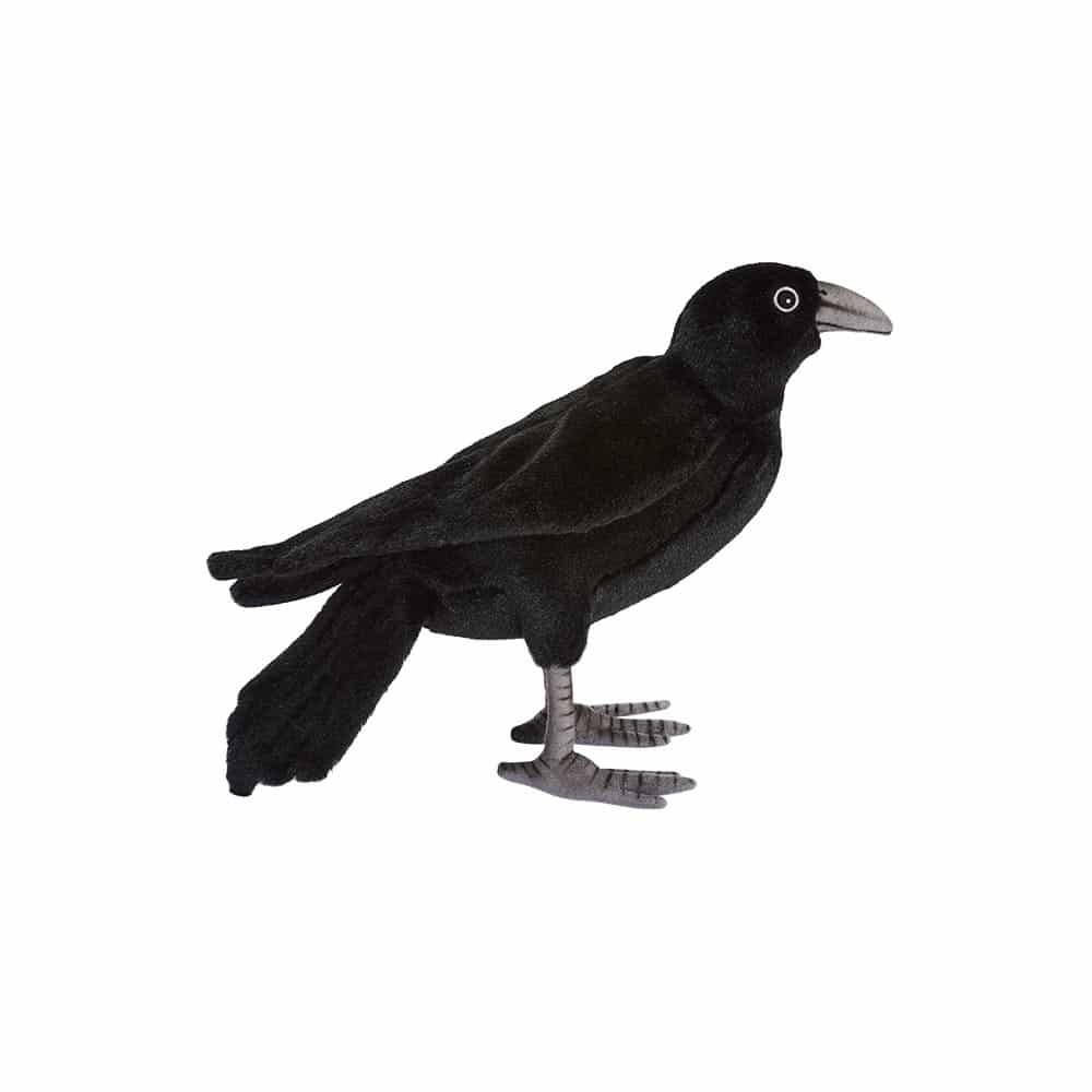 Oiseau Corbeau noir 18cm