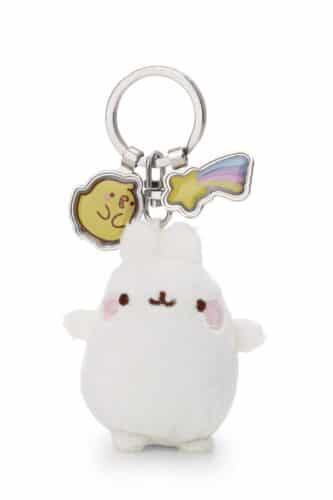 Porte-clés lapin Molang blanc 6cm