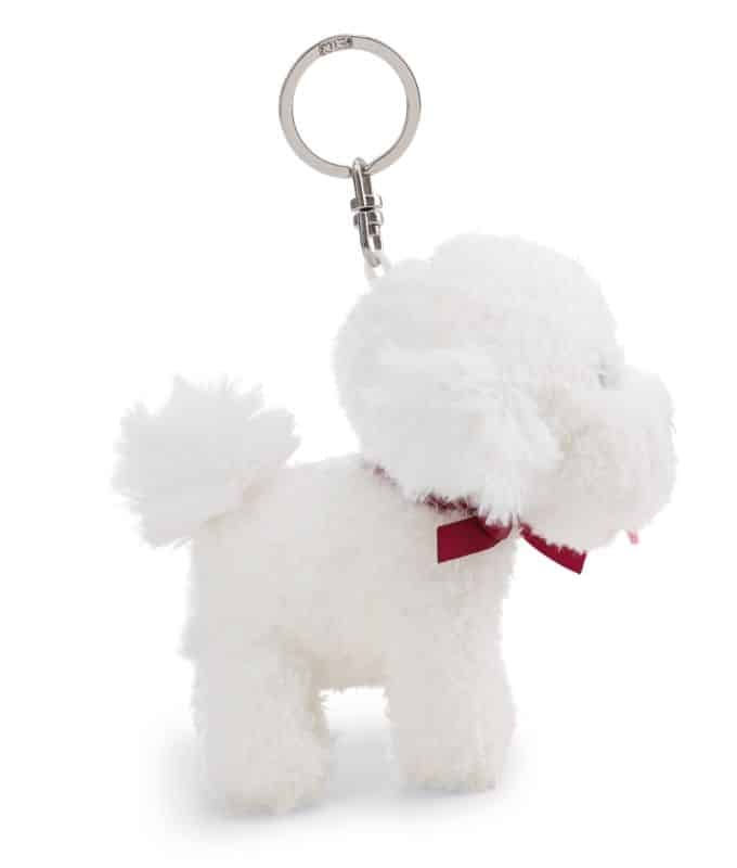 Porte-clés Chien Bichon Frisé blanc 10cm – Image 2