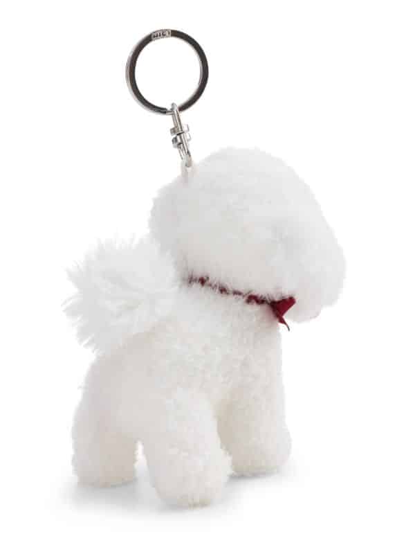 Porte-clés Chien Bichon Frisé blanc 10cm – Image 3